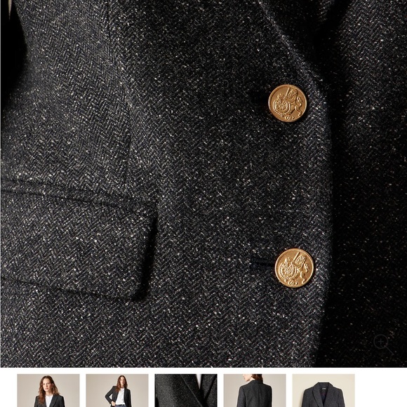 J. Crew École blazer in herringbone wool blend - Picture 3 of 14